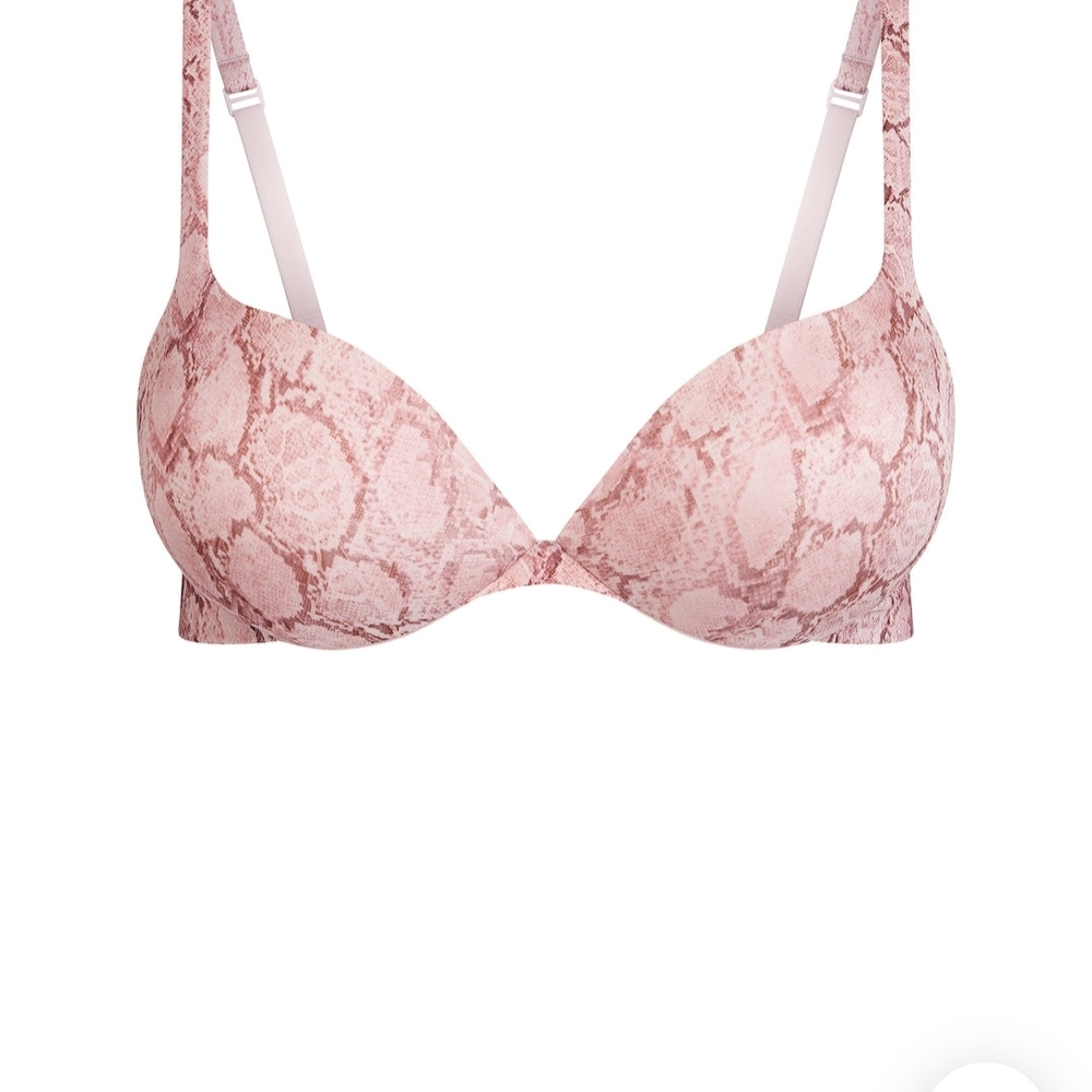 SKIMS Blush Snake Print Bra
